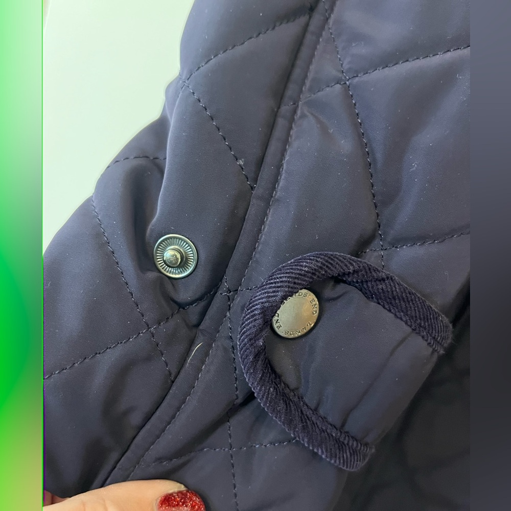 Ladies size 10- Lands' End quilted coat in a purple (eggplant) color - Picture 4 of 5